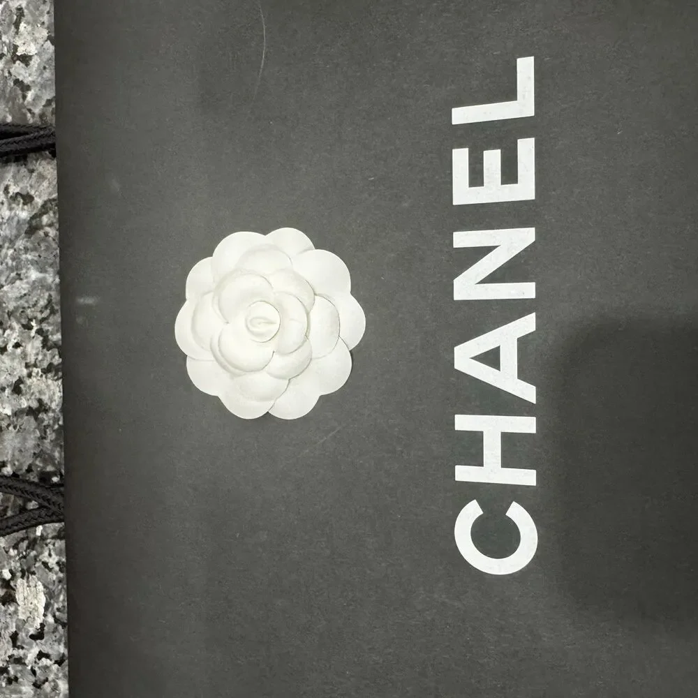 Chanel Gift Bag Classic Flower Black Paper Empty Bag 17” x 13 “